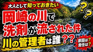 岡崎の川で洗剤が流された件｜川の管理は誰？市議への相談という近道